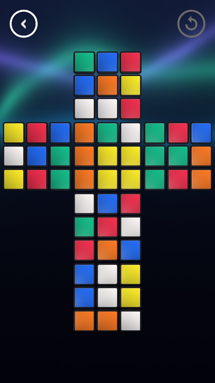 CubeCross gameplay - a 3x3 cube unfolded into a cross